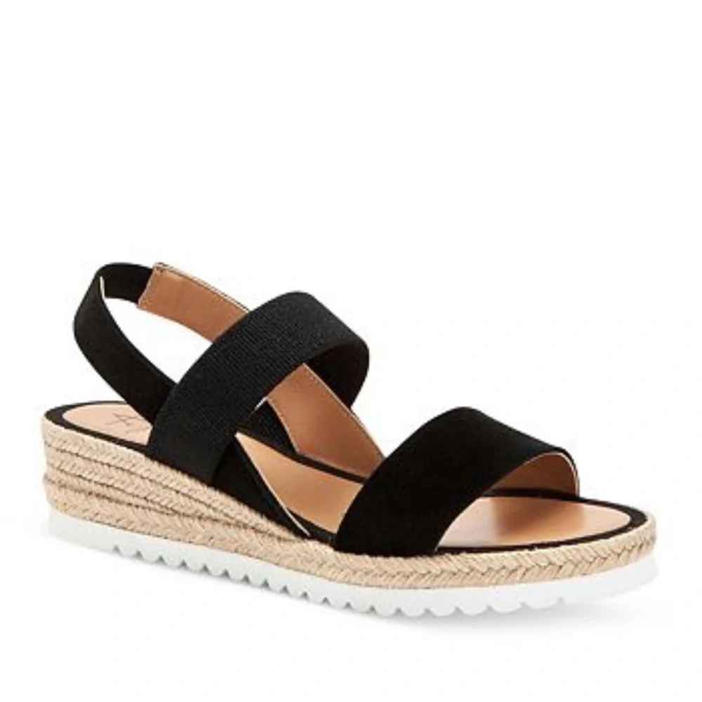 Aquatalia Alice Slingback Espadrille Black Sandals - 9M